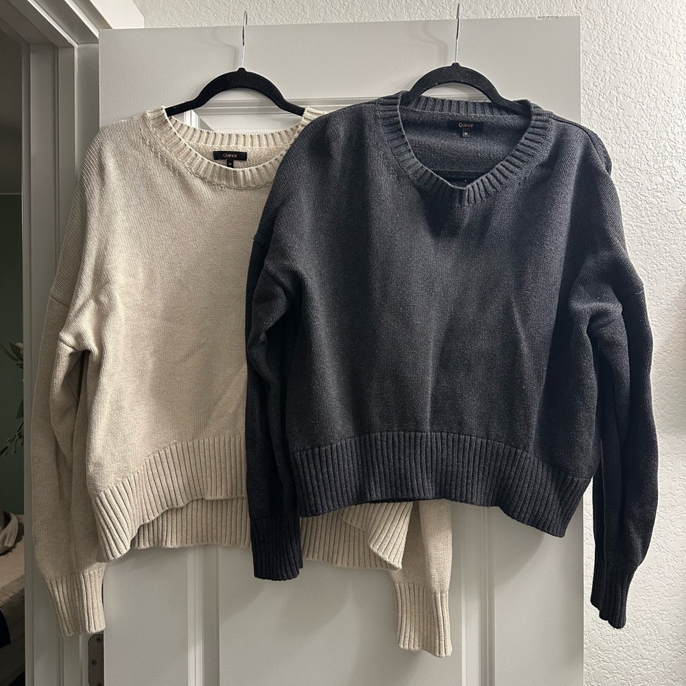 2 Quince Boyfriend Sweater Bundle